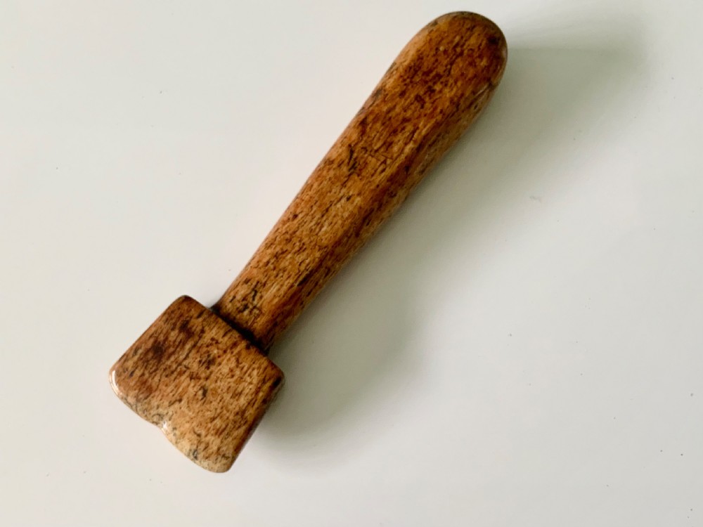 18th century whalebone sailors seam rubber