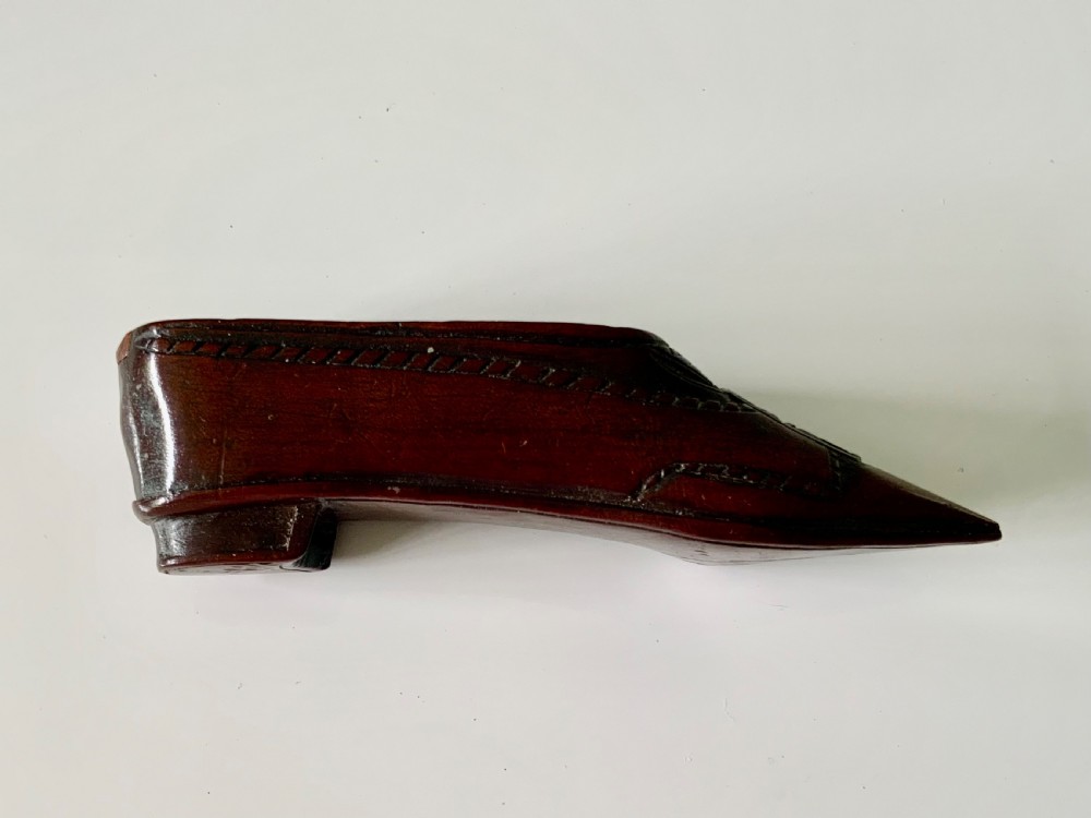19th Century Wooden snuff shoe View IV