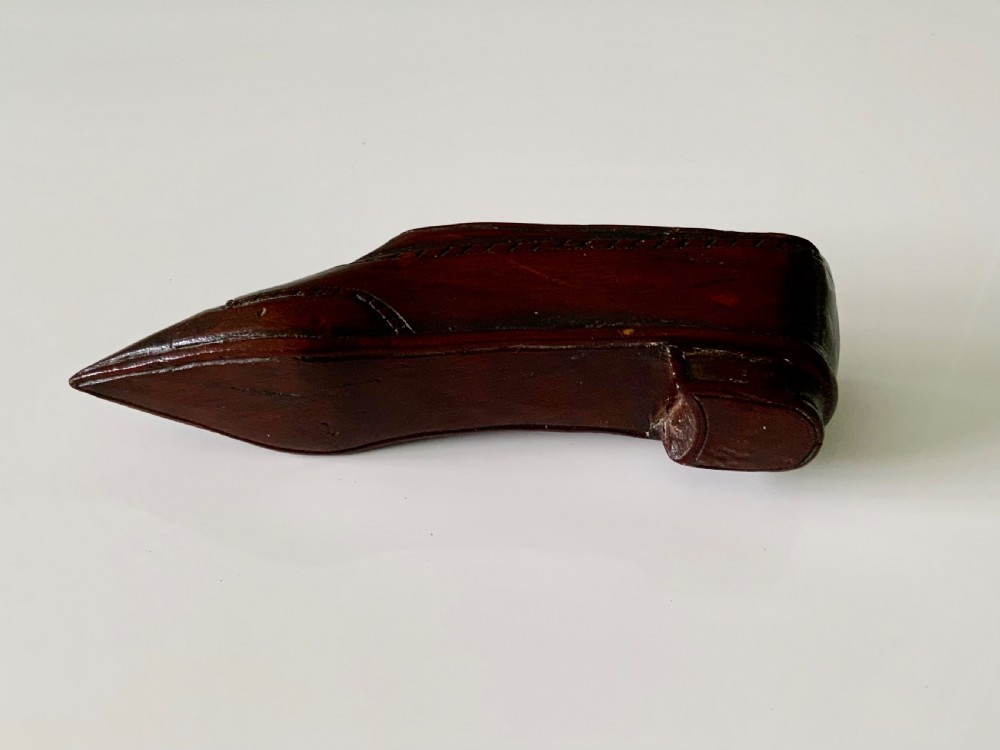 19th Century Wooden snuff shoe View VI
