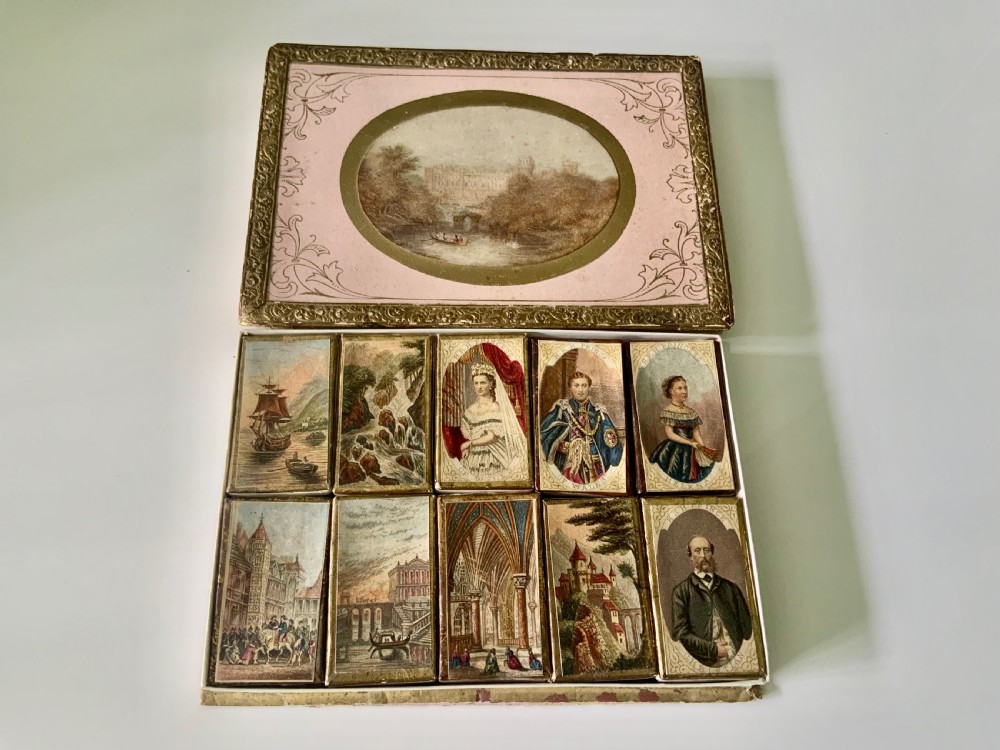 Victorian Baxter needle cases in original box