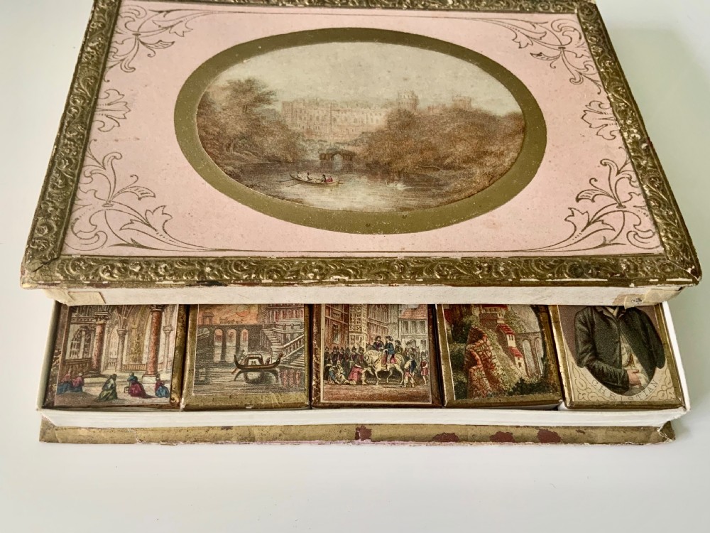 Victorian Baxter needle cases in original box View V