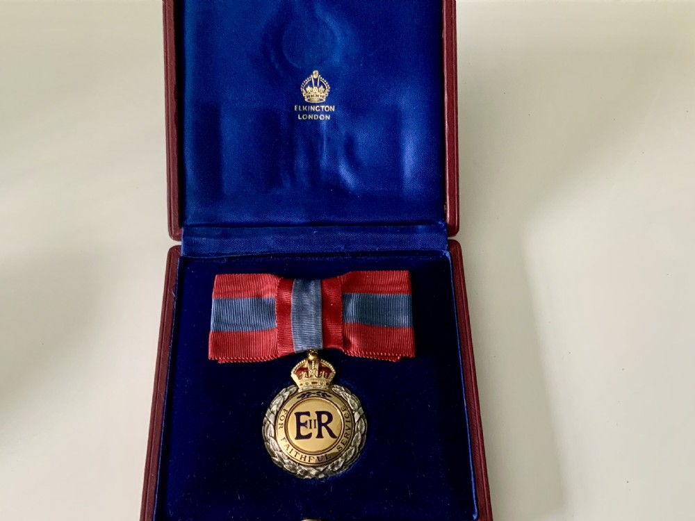 Imperial Service Medal in original leather case
