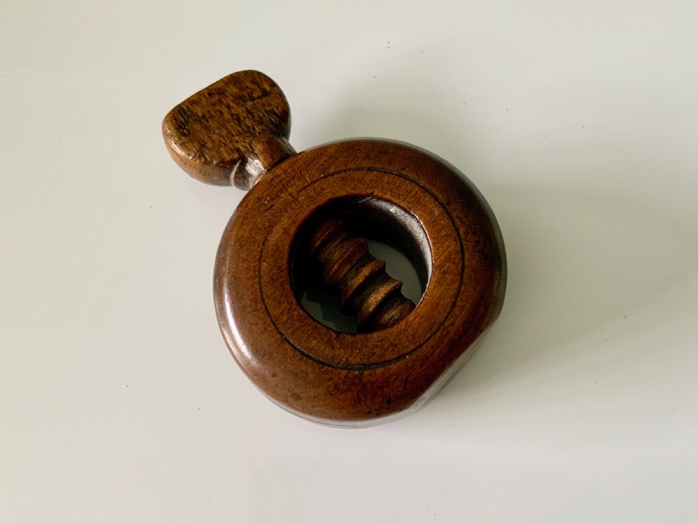 19th century treen pocket nutcracker View II