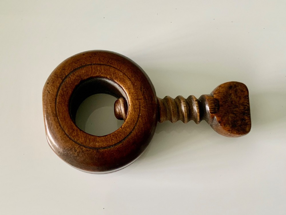 19th century treen pocket nutcracker View IV