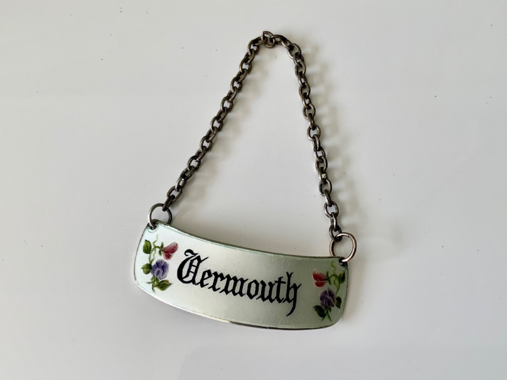 Silver & enamel Vermouth label
