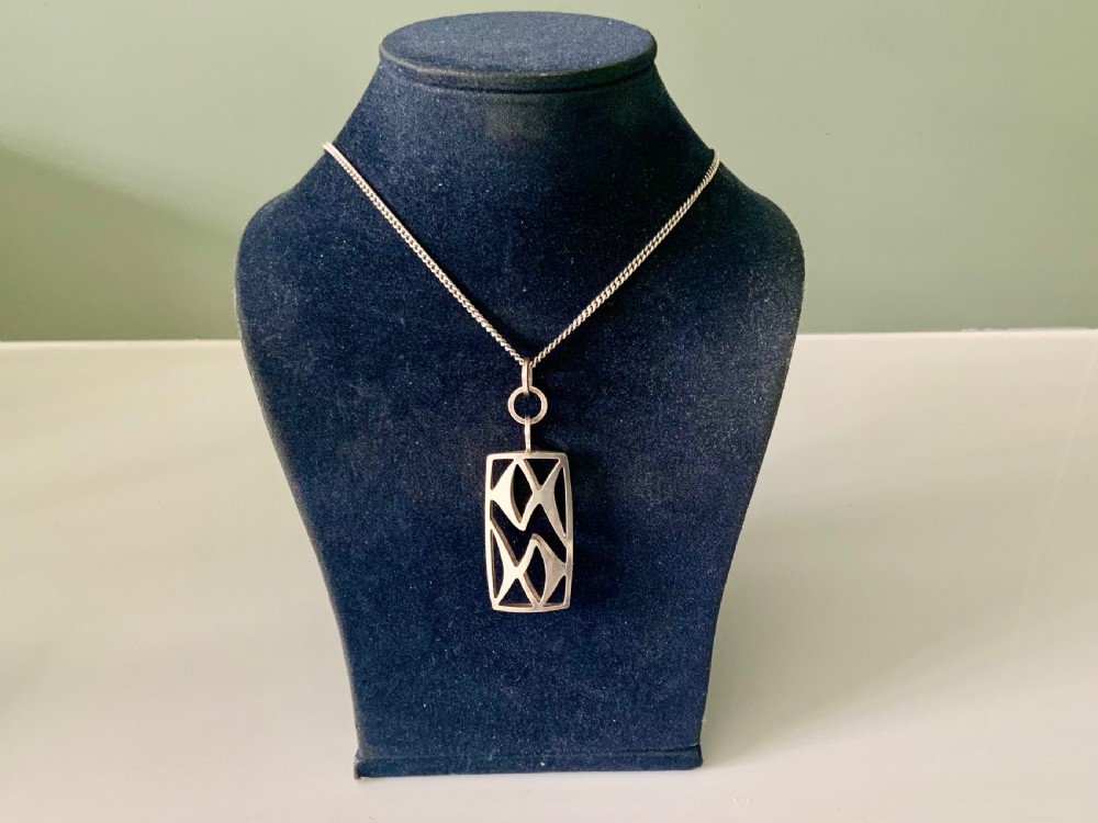 Mid Century Finnish silver pendant 