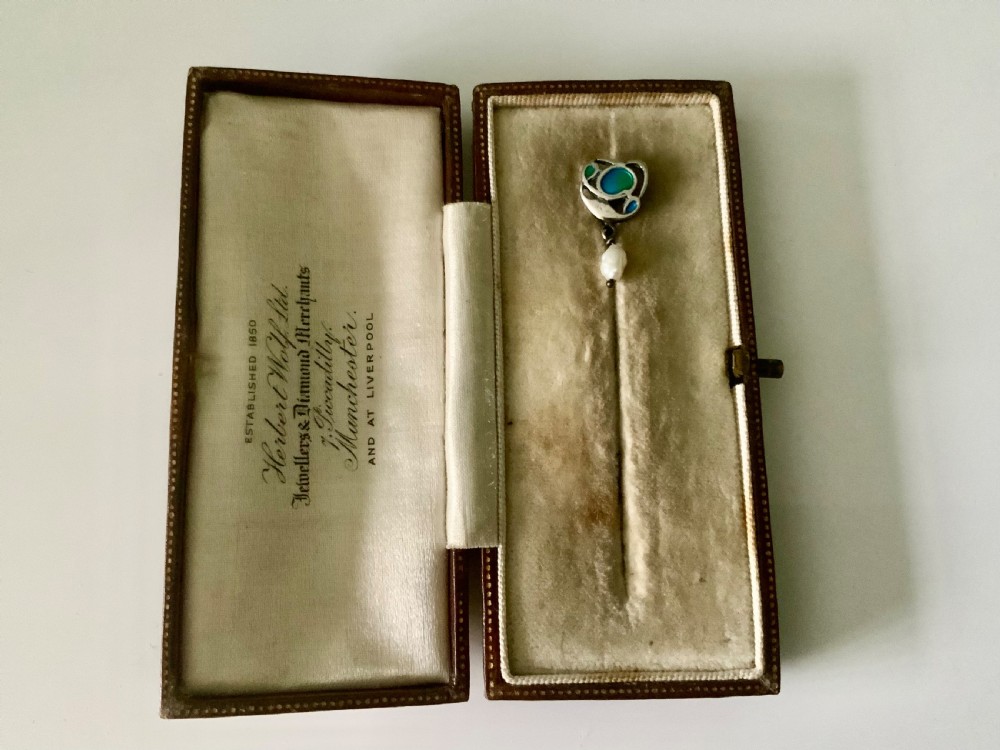 Liberty & Co Silver & Enamel stickpin View II