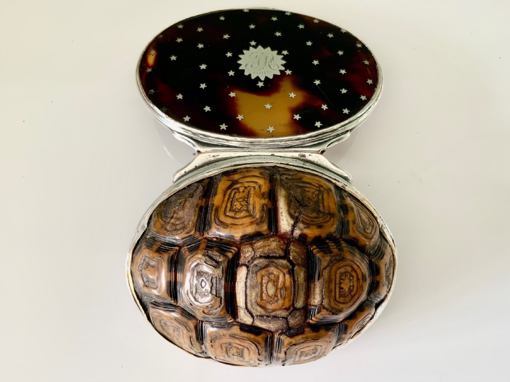 Rare Georgian Terrapin & Silver snuff box View III
