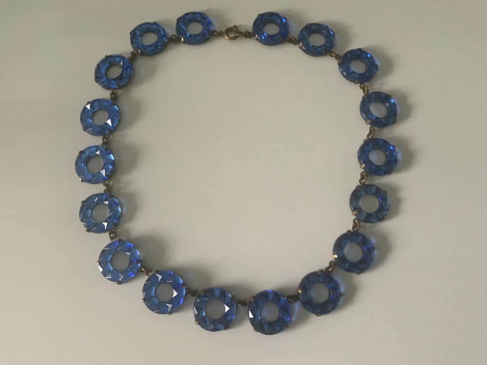 Art Deco Czech Vauxhall glass necklace