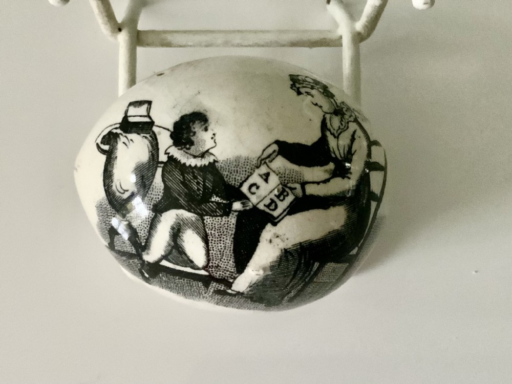19th century “Whitehaven” pottery egg 