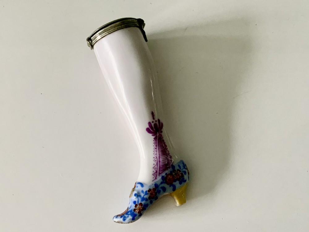 19th century porcelain needle holder