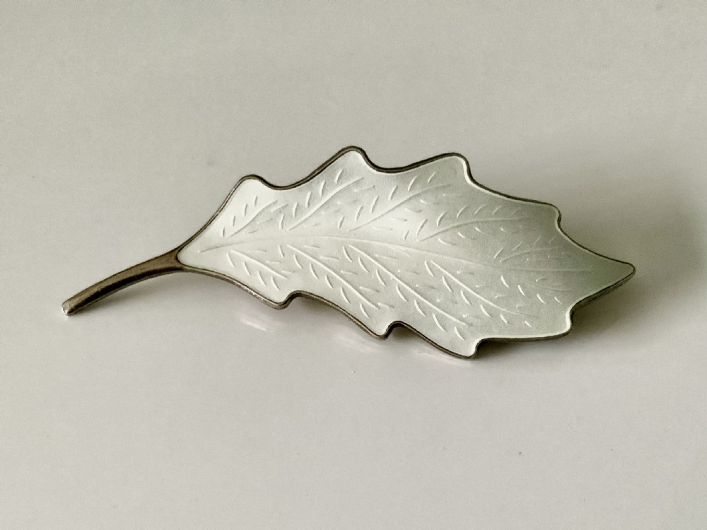 Norwegian silver enamel brooch