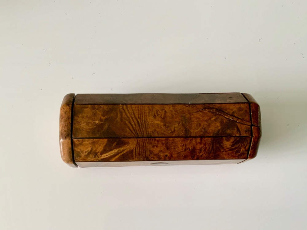 19th century burr wood trick snuff box View IV