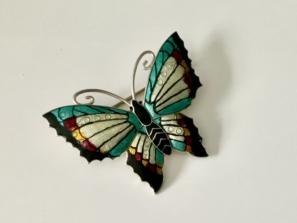 Silver & Enamel Butterfly View II