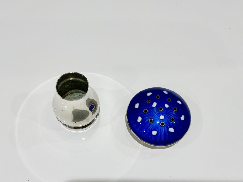 Norwegian silver and enamel pepper pot View IV
