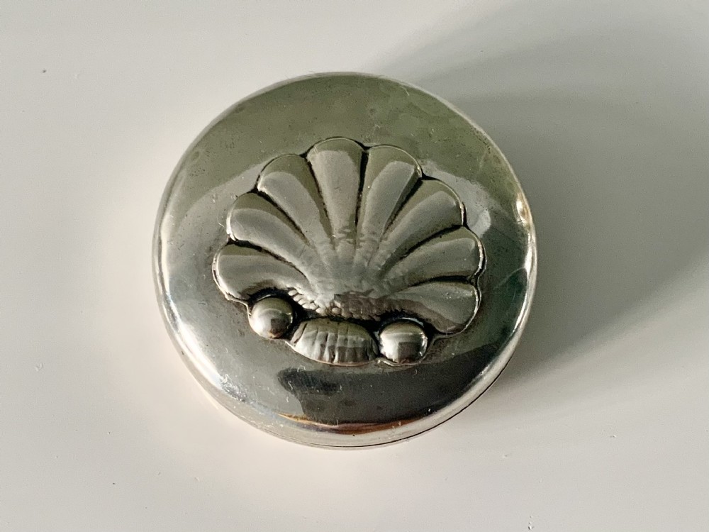 Danish silver pill box