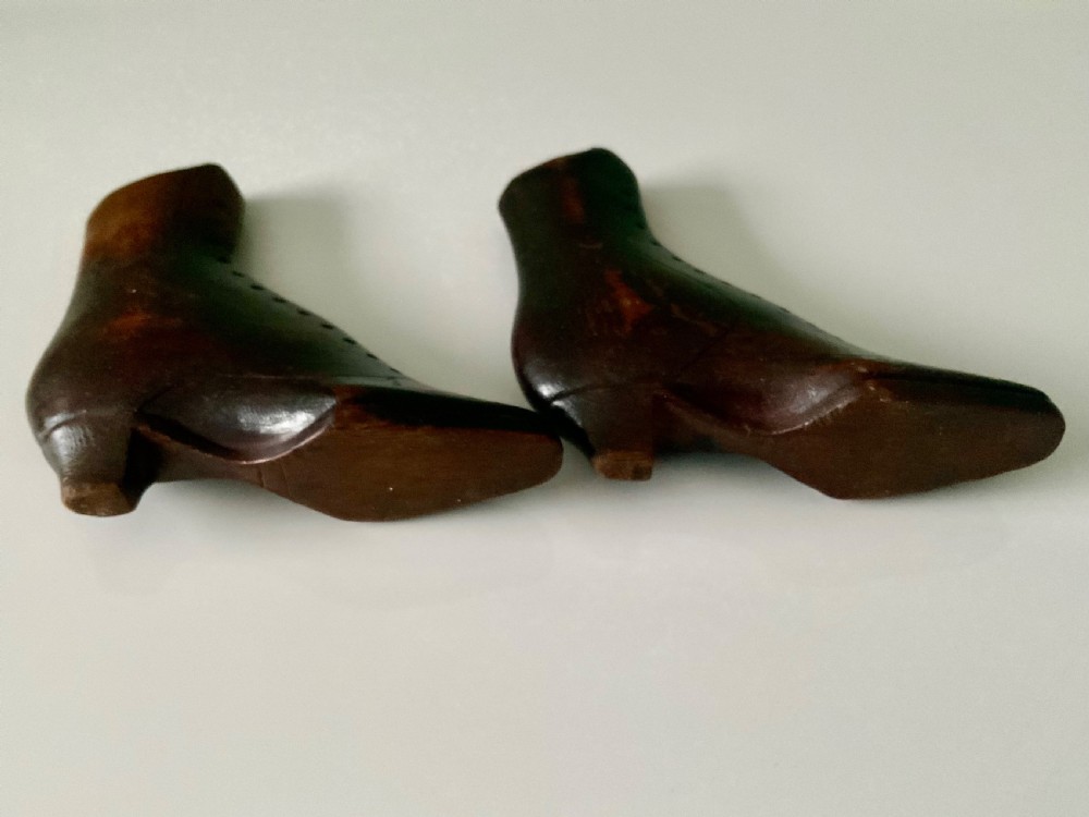 19th Century wooden boots - love tokens View III