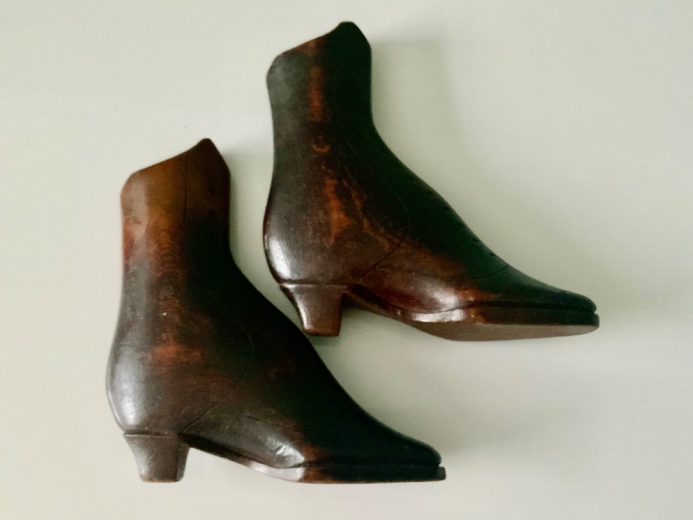 19th Century wooden boots - love tokens View IV