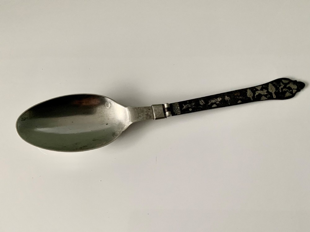 Rare 17th century folding spoon