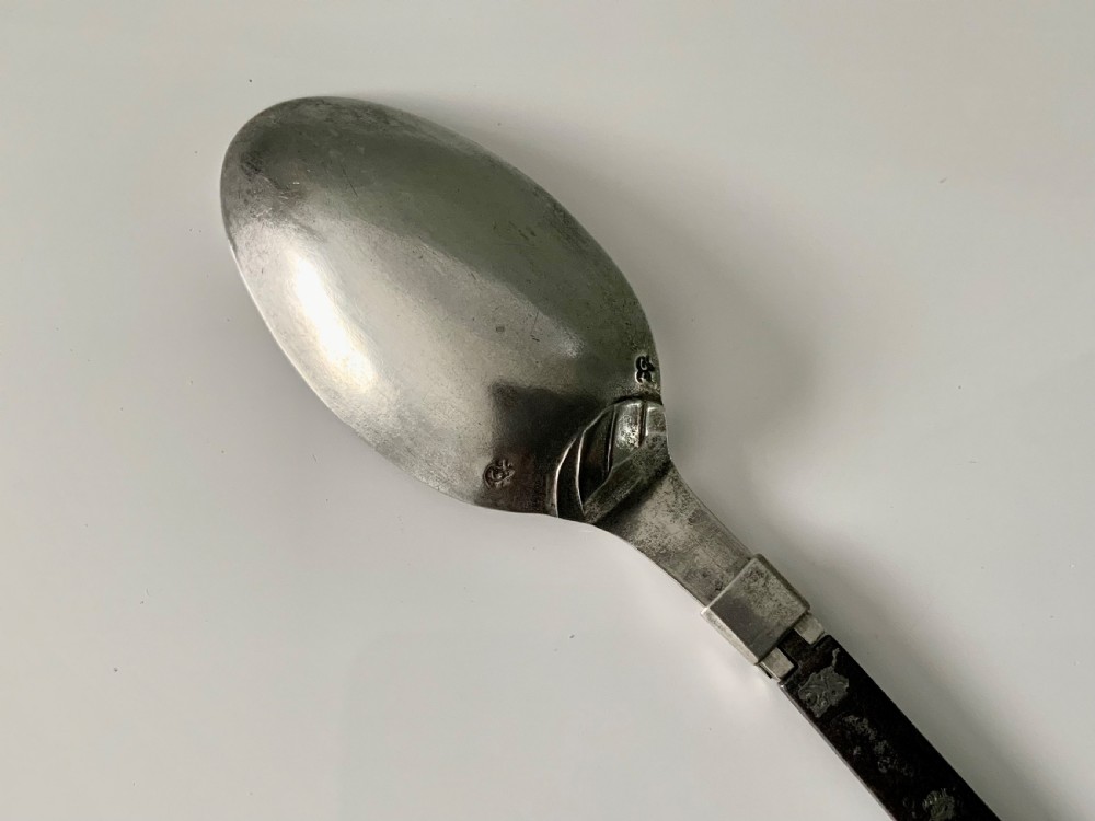 Rare 17th century folding spoon View V