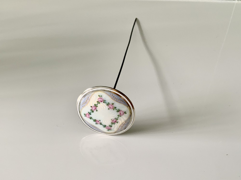 Silver & enamel hatpin