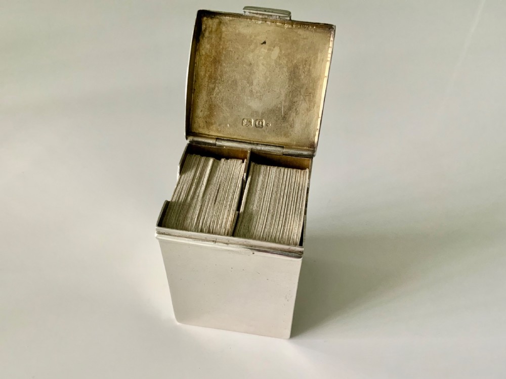 Chester silver box - patience cards  View II