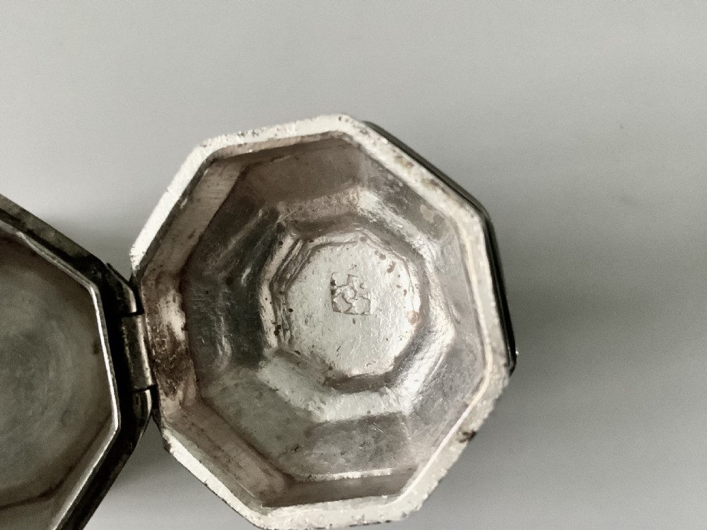 18th century silver octagonal box View IV