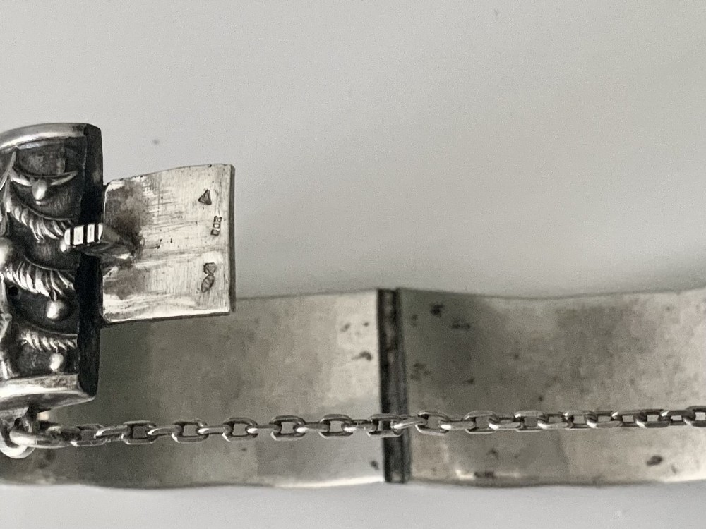Portuguese silver bangle - months of the year View VII