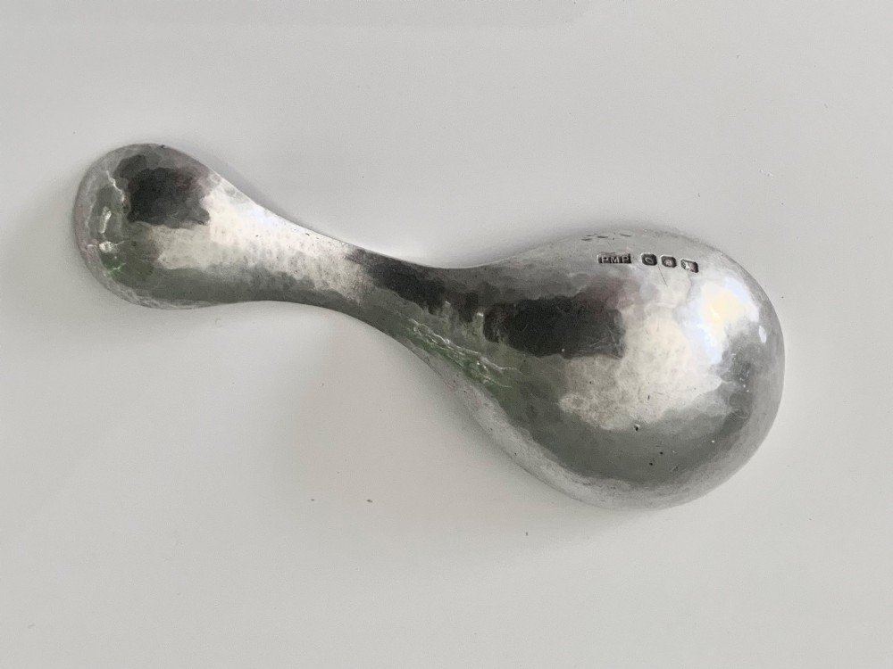 Silver caddy spoon View II