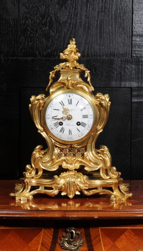 Japy Freres Ormolu Rococo Clock