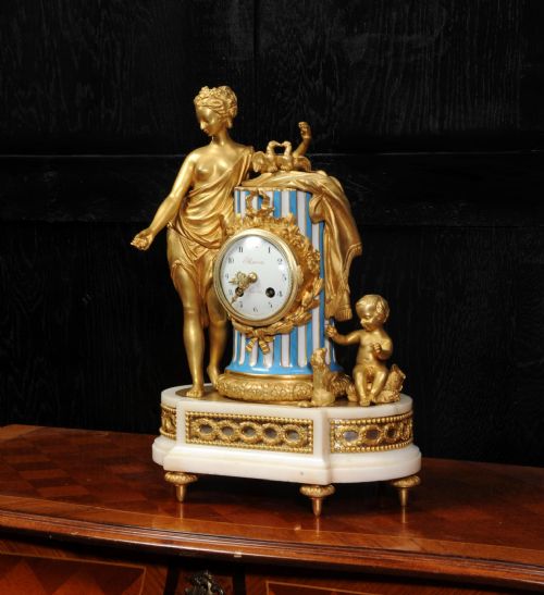 fig 4. Venus and Putto Playing with a Dog ~ Sèvres Porcelain and Ormolu Clock ~ Marie-Antoinette