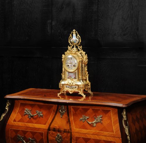 fig 2. Japy Frères Ormolu and Sèvres Porcelain Antique French Clock