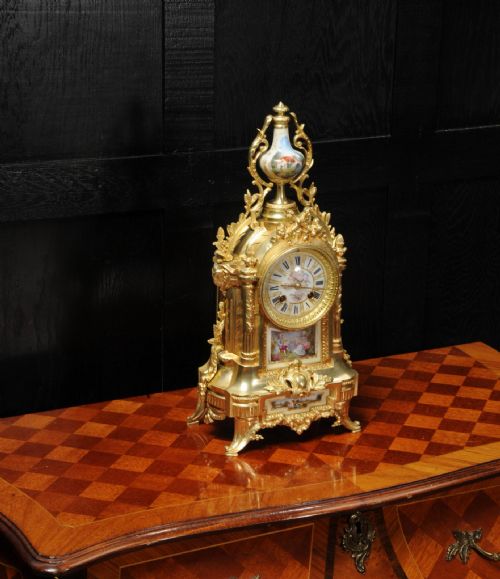 fig 3. Japy Frères Ormolu and Sèvres Porcelain Antique French Clock