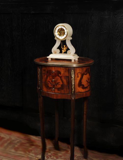 fig 4. Rare Eugene Farcot Maiden On A Swing Boudoir Antique French Clock