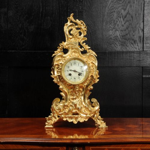 fig 1. Antique French Gilt Bronze Rococo Clock ~ Neptune and the Sea