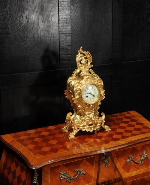 fig 3. Antique French Gilt Bronze Rococo Clock ~ Neptune and the Sea