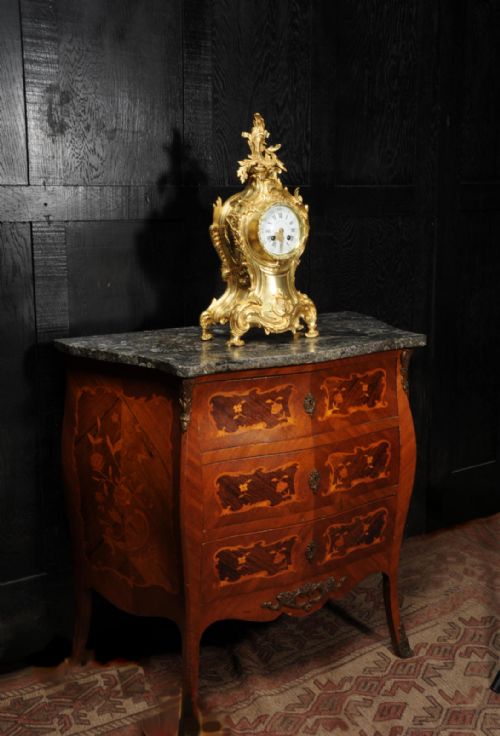 fig 4. Louis Japy Antique French Gilt Bronze Rococo Clock