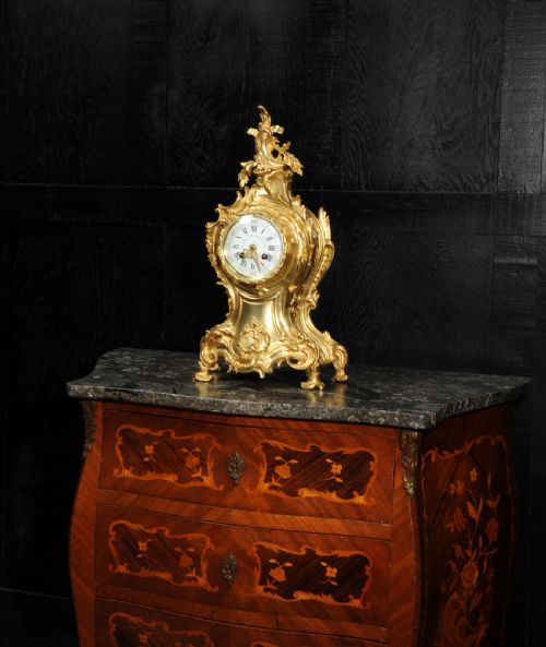 fig 5. Louis Japy Antique French Gilt Bronze Rococo Clock