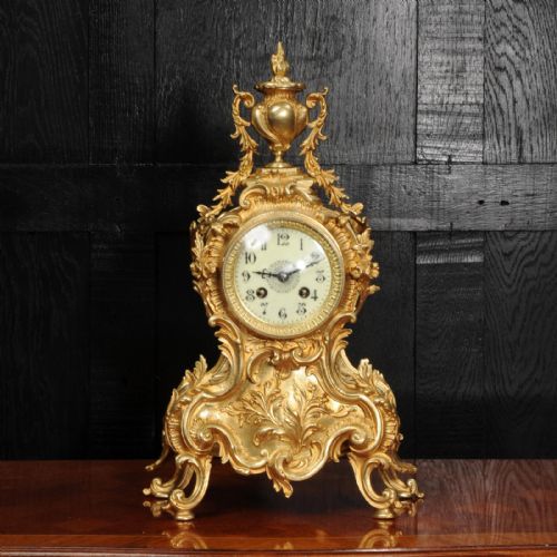 fig 1. Antique French Gilt Bronze Rococo Clock