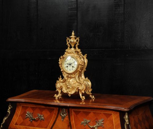 fig 2. Antique French Gilt Bronze Rococo Clock
