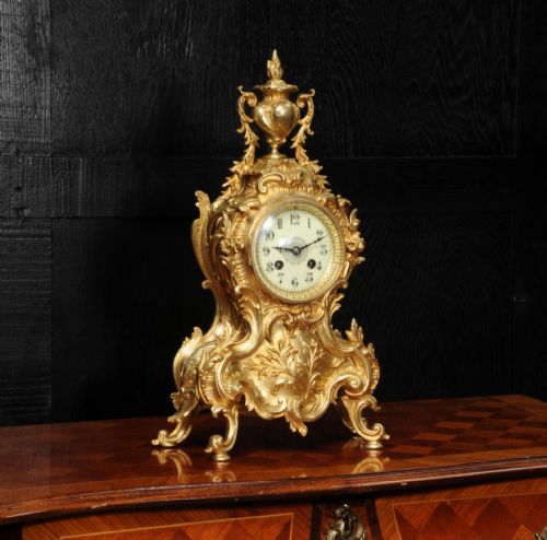fig 3. Antique French Gilt Bronze Rococo Clock