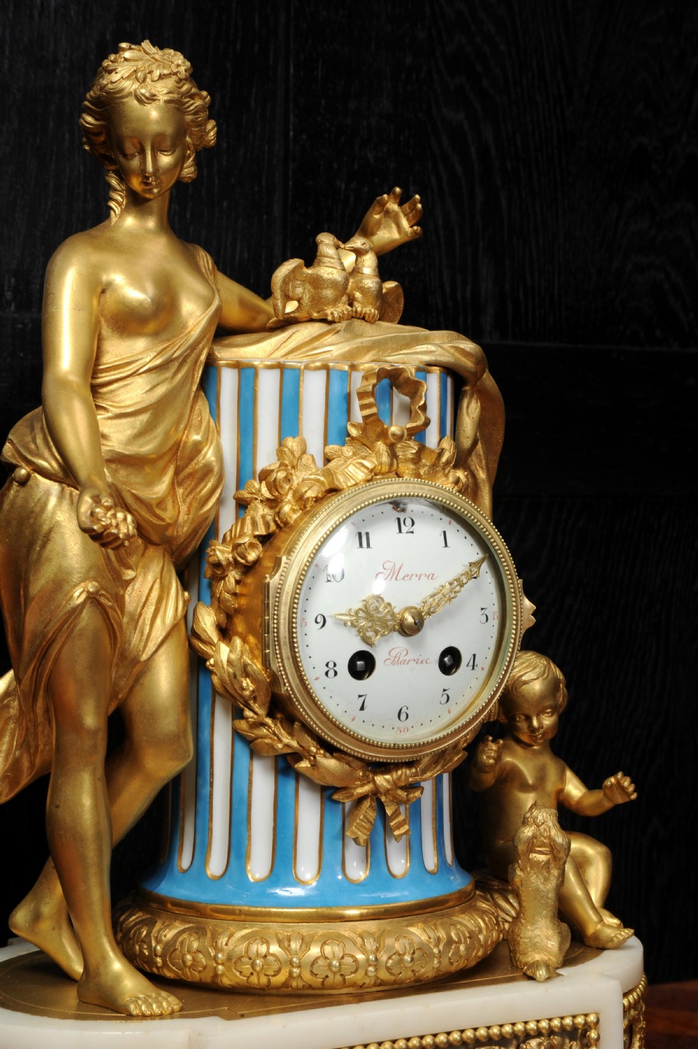 Venus and Putto Playing with a Dog ~ Sèvres Porcelain and Ormolu Clock ~ Marie-Antoinette View IX