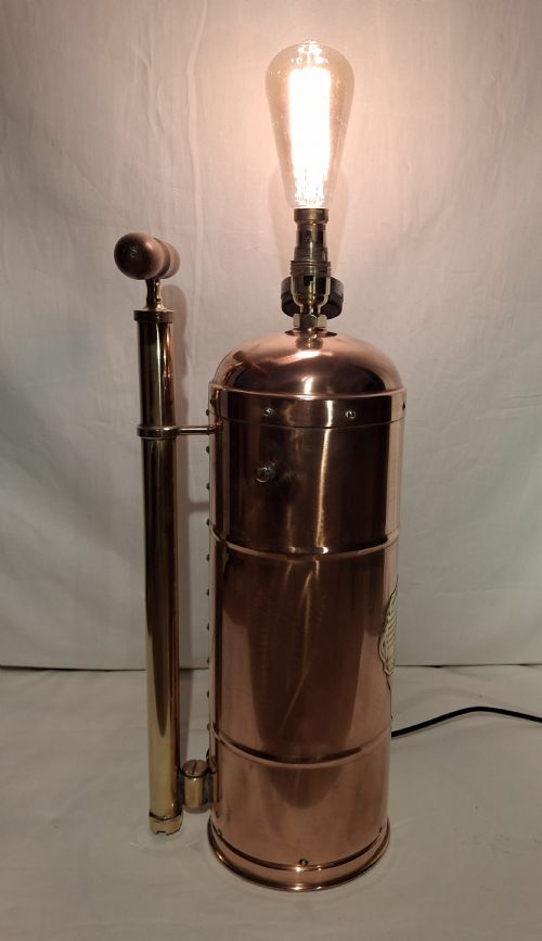 FRENCH COPPER HORTICULTURE GARDEN SPRAYER UPCYCLED LAMP - ADDITIONAL PHOTO 7
