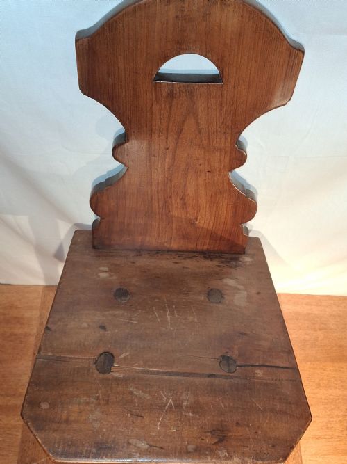 PAIR TYROLEAN SWISS MOUNTAIN FOLK CHAIRS - ADDITIONAL PHOTO 6