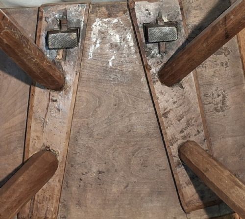 PAIR TYROLEAN SWISS MOUNTAIN FOLK CHAIRS - ADDITIONAL PHOTO 7