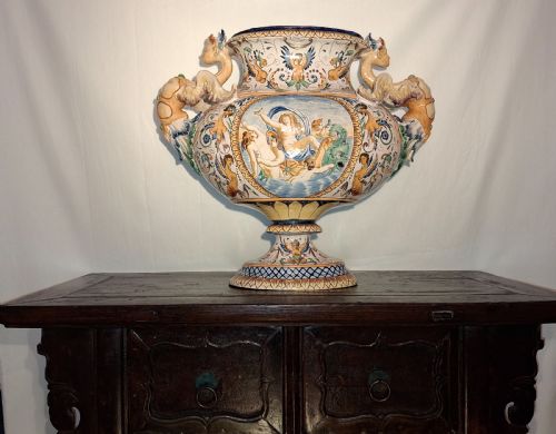HUGE MAJOLICA MAIOLICA CENTREPIECE - ADDITIONAL PHOTO 1