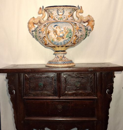 HUGE MAJOLICA MAIOLICA CENTREPIECE - ADDITIONAL PHOTO 7