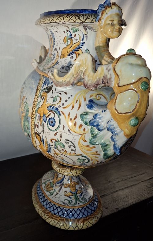 HUGE MAJOLICA MAIOLICA CENTREPIECE - ADDITIONAL PHOTO 8