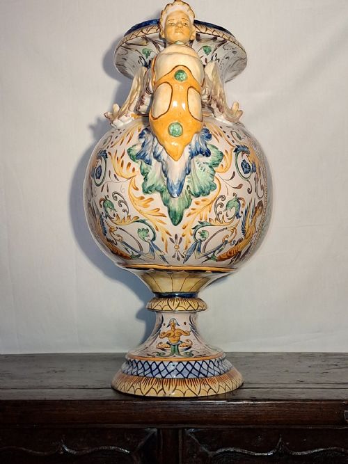 HUGE MAJOLICA MAIOLICA CENTREPIECE - ADDITIONAL PHOTO 5