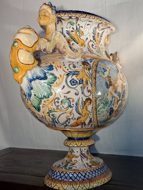 HUGE MAJOLICA MAIOLICA CENTREPIECE - ADDITIONAL PHOTO 6